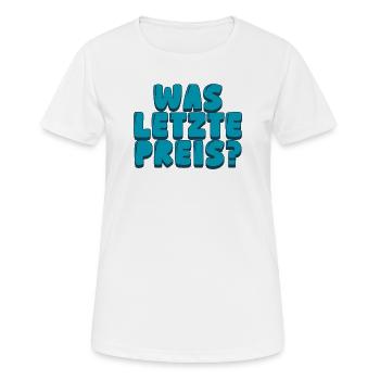 was letzte preis - Frauen T-Shirt atmungsaktiv - Weiß - Vorne - AI Model Female 172 dark (172cm)