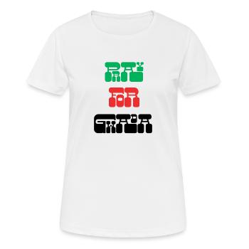 BETE FÜR GWADA - Frauen T-Shirt atmungsaktiv - Weiß - Vorne - AI Model Female 172 dark (172cm)