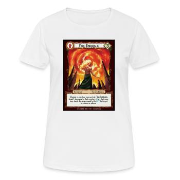 Étreinte de Feu - T-shirt respirant Femme - blanc - Devant - AI Model Female 172 dark (172cm)