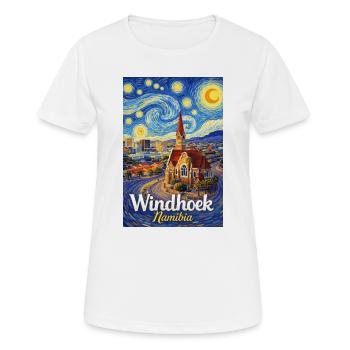 Windhoek Namibia - Frauen T-Shirt atmungsaktiv - Weiß - Vorne - AI Model Female 172 dark (172cm)