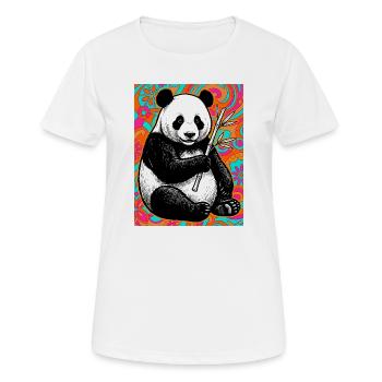 Panda - Frauen T-Shirt atmungsaktiv - Weiß - Vorne - AI Model Female 172 dark (172cm)
