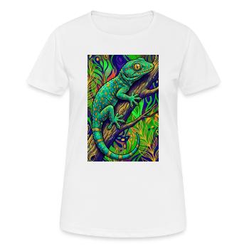 Gecko - T-shirt respirant Femme - blanc - Devant - AI Model Female 172 dark (172cm)