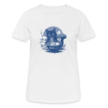 Lecker Katzen Ramen  - Frauen T-Shirt atmungsaktiv - Weiß - Vorne - AI Model Female 172 dark (172cm)