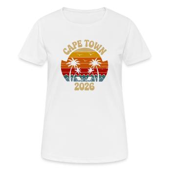 Cape Town 2026 Retro Sunset - Women's Breathable T-Shirt - white - Front - AI Model Female 172 dark (172cm)
