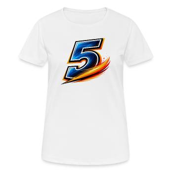 Number 5 Football Shirt Team Player Sport - Women's Breathable T-Shirt - white - Front - AI Model Female 172 dark (172cm)