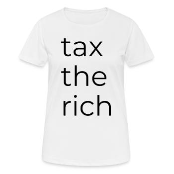 Tax the rich - Women's Breathable T-Shirt - white - Front - AI Model Female 172 dark (172cm)