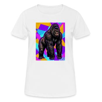 gorilla - Women's Breathable T-Shirt - white - Front - AI Model Female 172 dark (172cm)