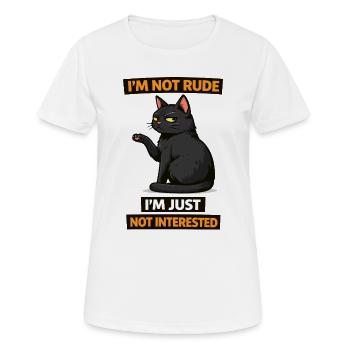 Not Interested Cat Attitude - Women's Breathable T-Shirt - white - Front - AI Model Female 172 dark (172cm)