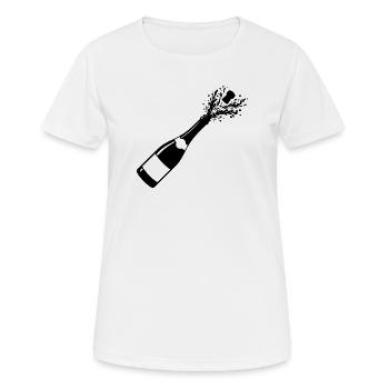Funkelnde Flaschenpop-Silhouette - Frauen T-Shirt atmungsaktiv - Weiß - Vorne - AI Model Female 172 dark (172cm)