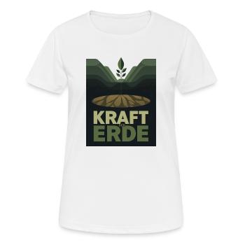 Kraft der Erde 1930s Plakat Natur Landwirtschaft - Frauen T-Shirt atmungsaktiv - Weiß - Vorne - AI Model Female 172 dark (172cm)