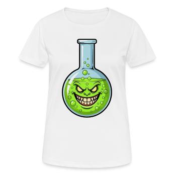 Bouteille d’alchimie verte avec un sourire sombre - T-shirt respirant Femme - blanc - Devant - AI Model Female 172 dark (172cm)