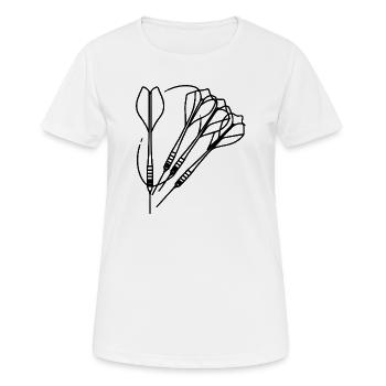 Dartpfeile - Frauen T-Shirt atmungsaktiv - Weiß - Vorne - AI Model Female 172 dark (172cm)