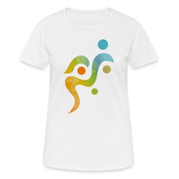 Yoga design_27 - Women's Breathable T-Shirt - white - Front - AI Model Female 172 dark (172cm)