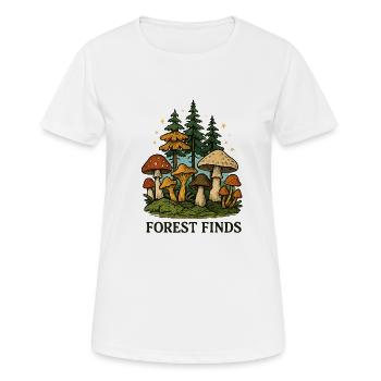 Waldfunds Pilz-Entdeckung - Frauen T-Shirt atmungsaktiv - Weiß - Vorne - AI Model Female 172 dark (172cm)