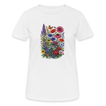 Wildflowers Flowers Flowers Natural Botanical Garden - Women's Breathable T-Shirt - white - Front - AI Model Female 172 dark (172cm)