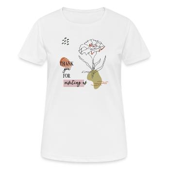 Danke Gruß  - Frauen T-Shirt atmungsaktiv - Weiß - Vorne - AI Model Female 172 dark (172cm)