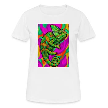 caméléon - T-shirt respirant Femme - blanc - Devant - AI Model Female 172 dark (172cm)