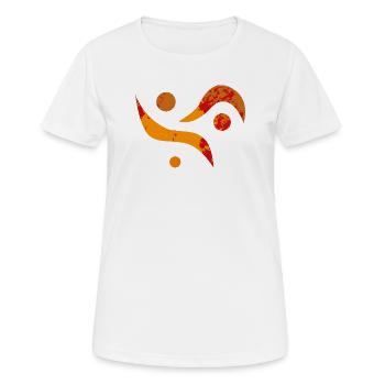 Yoga design_35 - Women's Breathable T-Shirt - white - Front - AI Model Female 172 dark (172cm)