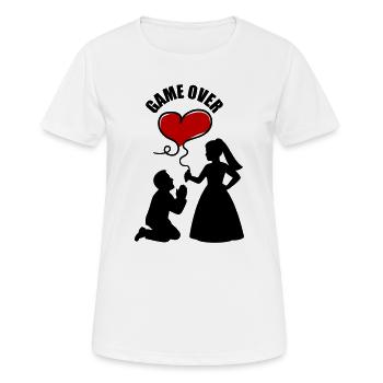 Bride and groom Wedding - Women's Breathable T-Shirt - white - Front - AI Model Female 172 dark (172cm)