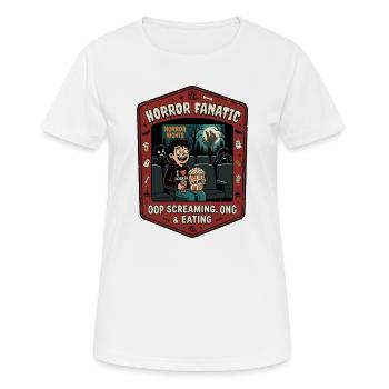 Cinéma fanatique de l’horreur Humour - T-shirt respirant Femme - blanc - Devant - AI Model Female 172 dark (172cm)