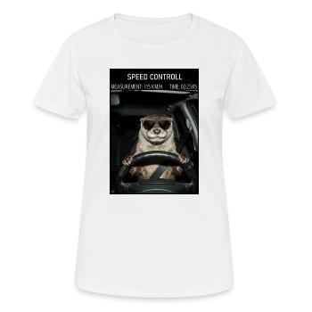 Les radars piégeaient le conducteur de voiture de la loutre - T-shirt respirant Femme - blanc - Devant - AI Model Female 172 dark (172cm)
