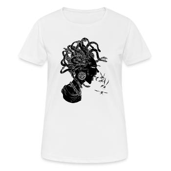 Black Medusa - Women's Breathable T-Shirt - white - Front - AI Model Female 172 dark (172cm)