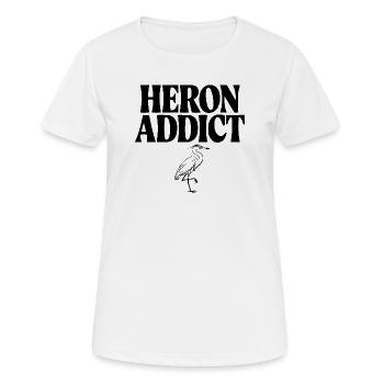 Reihersüchtiger - Frauen T-Shirt atmungsaktiv - Weiß - Vorne - AI Model Female 172 dark (172cm)
