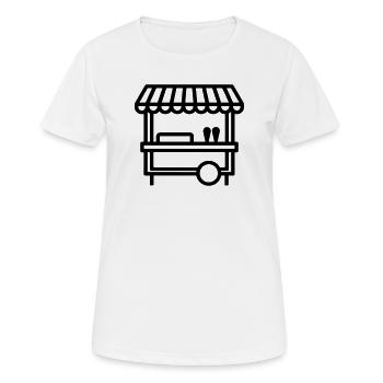 Street food - Women's Breathable T-Shirt - white - Front - AI Model Female 172 dark (172cm)