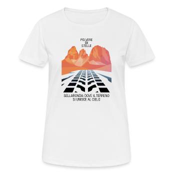 Sellaronda Polvere di Stelle MTB Art Sunset Stardu - Women's Breathable T-Shirt - white - Front - AI Model Female 172 dark (172cm)