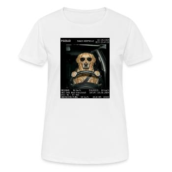 Hund Radar Kontrolle Blitzer - Frauen T-Shirt atmungsaktiv - Weiß - Vorne - AI Model Female 172 dark (172cm)