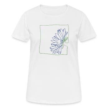 Cornflower minimalist - Women's Breathable T-Shirt - white - Front - AI Model Female 172 dark (172cm)