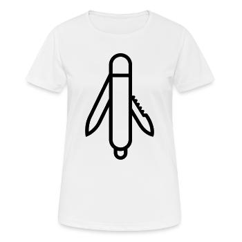 couteau - T-shirt respirant Femme - blanc - Devant - AI Model Female 172 dark (172cm)