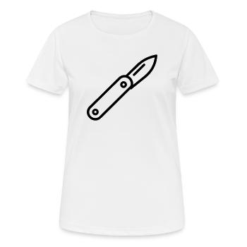couteau - T-shirt respirant Femme - blanc - Devant - AI Model Female 172 dark (172cm)