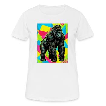 gorilla - Women's Breathable T-Shirt - white - Front - AI Model Female 172 dark (172cm)