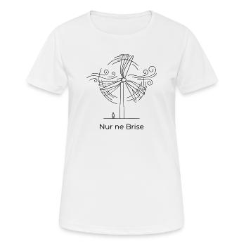 Nur ne Brise norddeutsch Nordisch Humor - Frauen T-Shirt atmungsaktiv - Weiß - Vorne - AI Model Female 172 dark (172cm)
