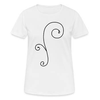 Verspielter Wirbel - Frauen T-Shirt atmungsaktiv - Weiß - Vorne - AI Model Female 172 dark (172cm)