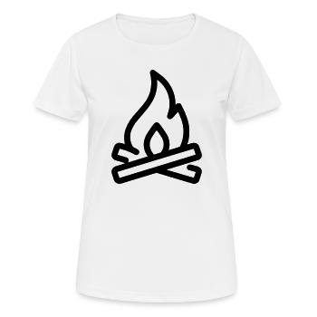 feu de camp - T-shirt respirant Femme - blanc - Devant - AI Model Female 172 dark (172cm)