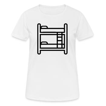 lit superposé - T-shirt respirant Femme - blanc - Devant - AI Model Female 172 dark (172cm)
