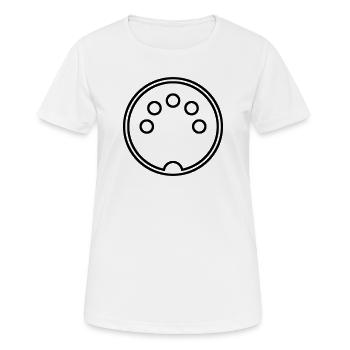 Connecteur MIDI - T-shirt respirant Femme - blanc - Devant - AI Model Female 172 dark (172cm)