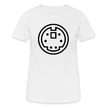 Connecteur ADB - T-shirt respirant Femme - blanc - Devant - AI Model Female 172 dark (172cm)