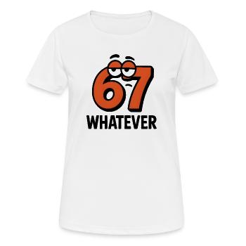 Six Seven : Whatever Italian Brainrot Humour Meme - T-shirt respirant Femme - blanc - Devant - AI Model Female 172 dark (172cm)