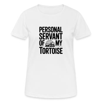 Serviteur personnel de ma tortue - T-shirt respirant Femme - blanc - Devant - AI Model Female 172 dark (172cm)