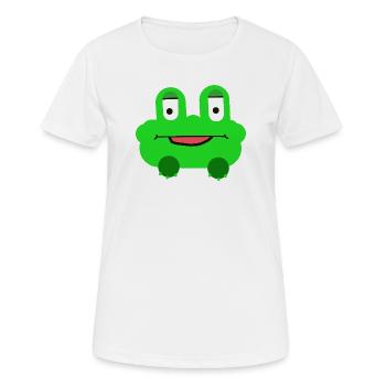 Enfants grenouilles Enfants Joyeux - T-shirt respirant Femme - blanc - Devant - AI Model Female 172 dark (172cm)