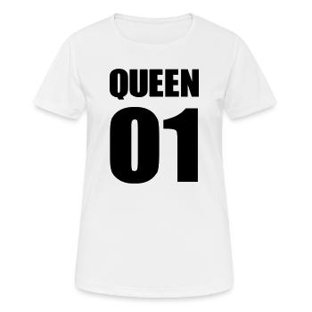 queen_01 - Women's Breathable T-Shirt - white - Front - AI Model Female 172 dark (172cm)