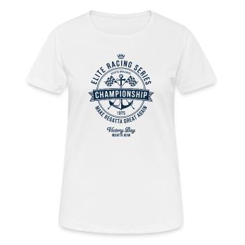 Régate Voile Chemise Voilier Yacht Équipage - T-shirt respirant Femme - blanc - Devant - AI Model Female 172 dark (172cm)