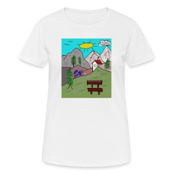 Alps Snails Post Letter Mountains Alm Postman - Women's Breathable T-Shirt - white - Front - AI Model Female 172 dark (172cm)