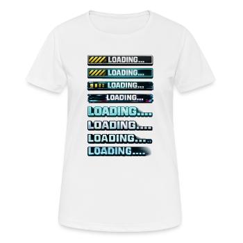 Neon Download Benachrichtigungsgrafiken - Frauen T-Shirt atmungsaktiv - Weiß - Vorne - AI Model Female 172 dark (172cm)