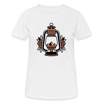 Lantern Mountains Vintage Coat of Arms - Women's Breathable T-Shirt - white - Front - AI Model Female 172 dark (172cm)