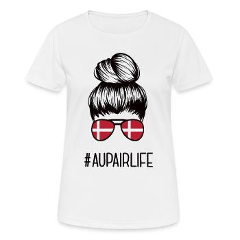 Denmark Au Pair Work & Travel Year Abroad Aupair - Women's Breathable T-Shirt - white - Front - AI Model Female 172 dark (172cm)