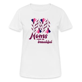 Lustiges Mama Oma Muttertag Geschenk Design Humor - Frauen T-Shirt atmungsaktiv - Weiß - Vorne - AI Model Female 172 dark (172cm)